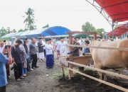 Amirudin Serahkan Sapi Kurban Kepada Warga Bantuan Dari Presiden RI
