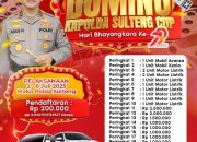 Meriahkan HUT Bhayangkara ke-79, Polda Sulteng Gelar Lomba Domino Kapolda Cup