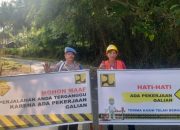 Polisi lakukan Pengaturan Lalu Lintas di Proyek Pekerjaan Ruas Jalan Palu-Luwuk Banggai
