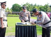 Kapolres Parigi Moutong Pimpin Sertijab Sejumlah Anggotanya