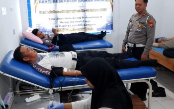 Sambut HUT Lantas ke-70, Satlantas Polres Banggai Gelar Donor Darah