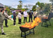 Kejari Touna Gelar Pemusnahkan Barang Bukti Berkekuatan Hukum Tetap